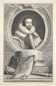 Portret Thomasa, lorda Coventry, ilustracja z „Heads of Illustrious Persons of Great Britain”, wyd. autor: Knapton, Londyn 1742 autorstwa Jacobus Houbraken