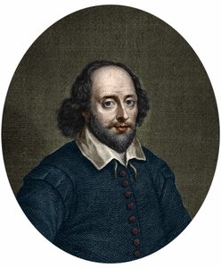Portret Williama Szekspira (1564-1616), pisarza angielskiego. Grawerowanie przez Jacobusa Houbrakena 1747.