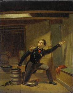 Jan van Speijk zapala lont, 5 lutego 1831 r autorstwa Jacobus Schoemaker Doyer