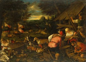 God speaks to Noah after the Flood, c.1578 (oil on canvas)   1316036   pl       polish Successfully Translated  Original: The Man Outside, ca. 1770., ca. 1770. Translat: The Man Outside, ca. 1770., ca. 1770. 1162753 pl polish Successfully Translated Origin autorstwa Jacopo and Bassano Francesco (F. da Ponte) Bassano
