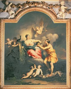 Juno otrzymuje głowę Argusa (olej) autorstwa Jacopo Amigoni