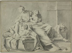 Matka i troje dzieci autorstwa Jacopo Amigoni