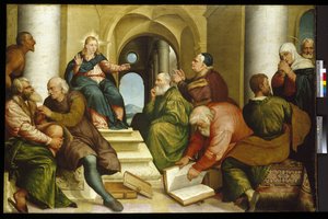 Chrystus wśród lekarzy, XVI wiek autorstwa Jacopo Bassano