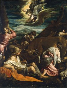 Zwiastowanie pasterzom autorstwa Jacopo Bassano