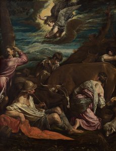 Zwiastowanie pasterzom autorstwa Jacopo Bassano