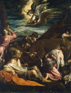 Zwiastowanie pasterzom, prawdopodobnie 15551560. autorstwa Jacopo Bassano il vecchio