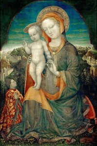 Madonna z Dzieciątkiem przez księcia z rodu Este autorstwa Jacopo Bellini