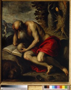 Święty Hieronim. Obraz Jacopo Palma il Giovane Młodszego (1544-1628), olej na płótnie autorstwa Jacopo Il Giovane Palma