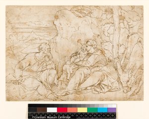 Reszta w locie do Egiptu, 1400-1499 autorstwa Jacopo Palma