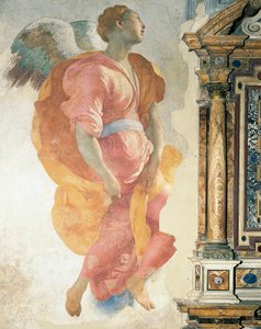 Archanioł Gabriel – Giacomo Carucci znany jako Pontormo (1494-1556), fresk, kaplica Capponi, kościół Santa Felicita, Florencja