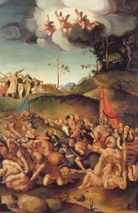 Męczeństwo dziesięciu tysięcy, 1529-30 (panel) autorstwa Jacopo Pontormo