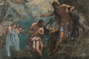 Chrzest Chrystusa, 1580s autorstwa Jacopo Robusti Tintoretto