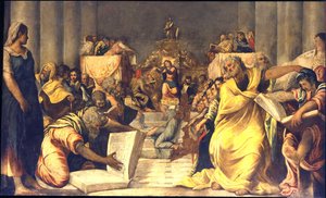 Chrystus wśród lekarzy autorstwa Jacopo Robusti Tintoretto
