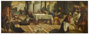 Chrystus umywa stopy swoim uczniom, ok. 1930 1545-55 autorstwa Jacopo Robusti Tintoretto