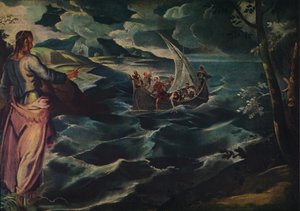 Chrystus nad Morzem Galilejskim, ok. 1575-1580. autorstwa Jacopo Robusti Tintoretto
