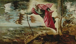 Stworzenie zwierząt autorstwa Jacopo Robusti Tintoretto
