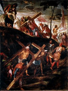 La Montee au Calvary (Droga Krzyżowa) (Droga Krzyżowa) Obraz Jacopo Robustiego dit le Tintoret (Tintoretto) (1518-1594) 1566-1567 Ndz. 515x390 cm wenecja, scuola di san Rocco autorstwa Jacopo Robusti Tintoretto