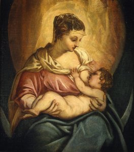 Opiekująca się Madonna. autorstwa Jacopo Robusti Tintoretto