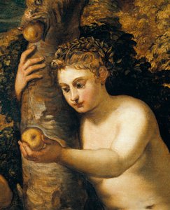 Grzech pierworodny autorstwa Jacopo Robusti Tintoretto