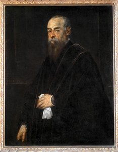 Portret starszego mężczyzny trzymającego chusteczkę ... autorstwa Jacopo Robusti Tintoretto