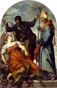 Św. Ludwik z Tuluzy i Św. Jerzy, 1552. autorstwa Jacopo Robusti Tintoretto