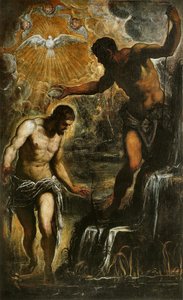 Chrzest Chrystusa, ok. 1589 autorstwa Jacopo Robusti Tintoretto