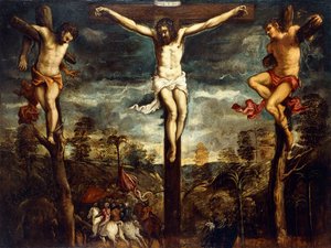 Ukrzyżowanie, 1554-55 autorstwa Jacopo Robusti Tintoretto