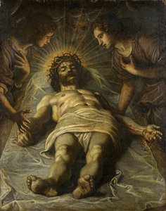 Martwy Chrystus z dwoma aniołami autorstwa Jacopo Robusti Tintoretto