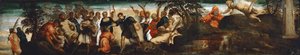 Przepowiednia Dawida - Jacopo Tintoretto (1518-1594). Olej na drewnie, ok. 1545. Wymiary: 29x153,5 cm. Muzeum Historii Sztuki, Wiedeń autorstwa Jacopo Robusti Tintoretto