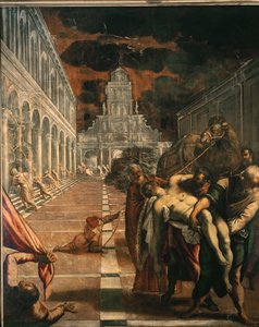 Kradzież ciała świętego Marka (obraz na płótnie) autorstwa Jacopo Robusti Tintoretto