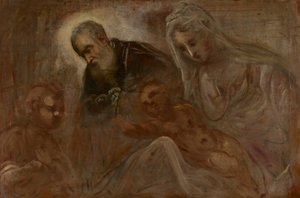 Święta Rodzina z młodym św. Janem Chrzcicielem autorstwa Jacopo Tintoretto