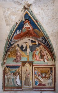 Historie św. Bernardyna i świętych, kościół św. Franciszka, kaplica św. Bernardyna ze Sieny autorstwa Jacopo Vincioli