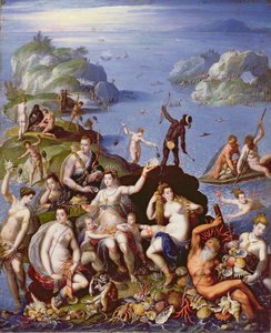 Fishing for Coral, c.1590 (olej na miedzi)