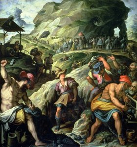 Kopalnia, 1572 autorstwa Jacopo Zucchi