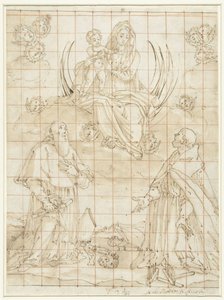 Madonna czczona przez dwóch świętych autorstwa Jacopo da Empoli (circle of)
