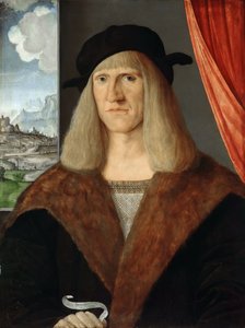 niemiecki: Bildnis eines Deutschen / Nacktes Liebespaar Portret Niemca autorstwa Jacopo de
