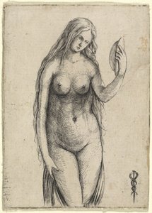Naga kobieta trzymająca lustro (Alegoria Vanitas)