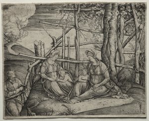 Święta Rodzina ze św. Elżbietą autorstwa Jacopo de