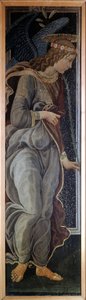 Prédelle Zwiastowania reprezentujący Anioła autorstwa Jacopo del Sellaio