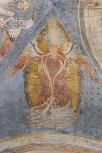 Alegoria Sprawiedliwości, fragment sklepienia (fresk) autorstwa Jacopo di Cione