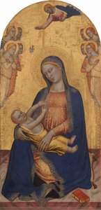 Madonna z Dzieciątkiem z Bogiem Ojcem Błogosławieństwo i Aniołowie, ok. godz. 13701375.