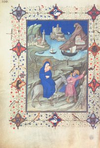 Ms 11060-61, Ucieczka do Egiptu, z „Tres Belles Heures du duc de Berry”, c.1409