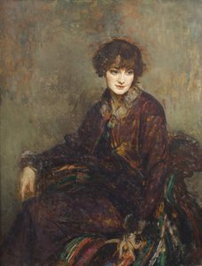 Portret Daisy Fellowes z domu Marguerite Decazes de Glücksbierg (1890-1962) (olej na płótnie) autorstwa Jacques Emile Blanche