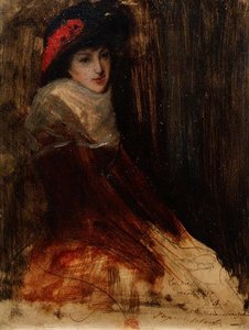 Studium młodej dziewczyny autorstwa Jacques Emile Blanche