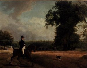 George mieszka na koniu autorstwa Jacques Laurent Agasse