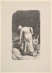 Kobieta tnąca pszenicę, 1853.