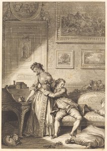 Skąpy szarmancki oszustka autorstwa Jacques Aliamet and Antoine Jean Duclos after Jean Honoré Fragonard