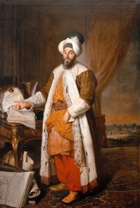 Portret Mehemeta Saida Pachy, Beja Rumelii, specjalnego ambasadora osmańskiego sułtana Mahmuda I i