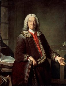 Portret poety i tragika Prospera Jolyota de Crébillon, 1746 autorstwa Jacques Andre Joseph Camelot Aved