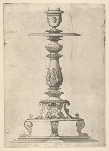 Projekt świecznika, 1548-49. autorstwa Jacques Androuet Du Cerceau